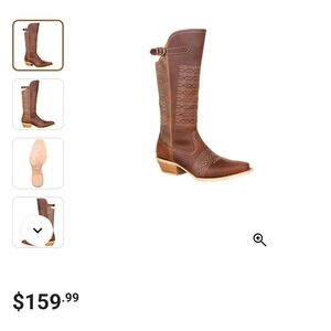 Durango Women's Crush 14 In. Half Zip Western Boots, Brown Vintage, DRD0203